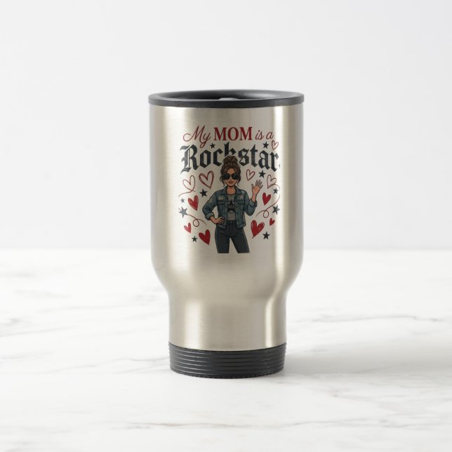 Mug De Voyage Ma Mère est une Rockstar" Mère Branchée et Cool Gr (Centre)
