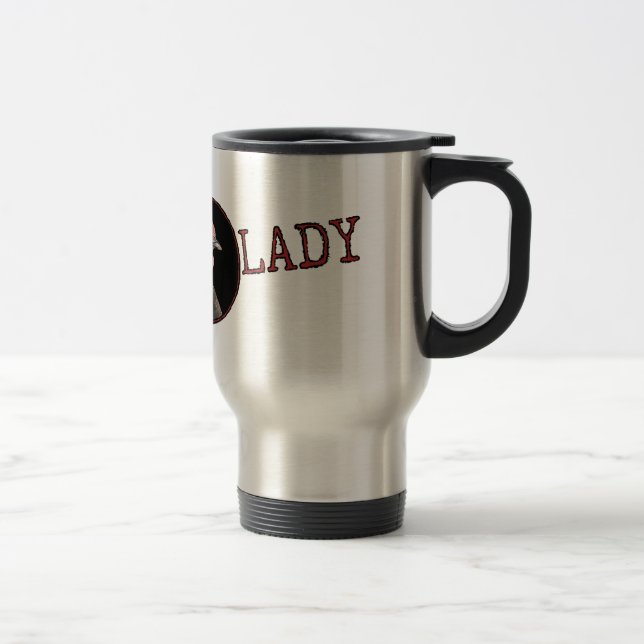 Mug De Voyage Madame folle Crooked Scribble de poulet (Droit)