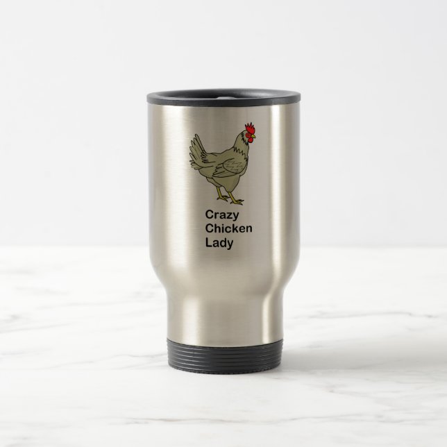 Mug De Voyage Madame folle de poulet (Centre)