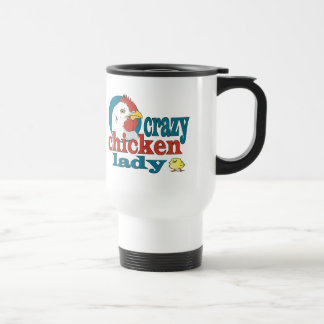 Mug De Voyage Madame folle de poulet de bande dessinée