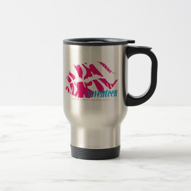 Mug De Voyage Magenta de zèbre (Droit)