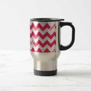 Mug De Voyage Magenta de zigzag