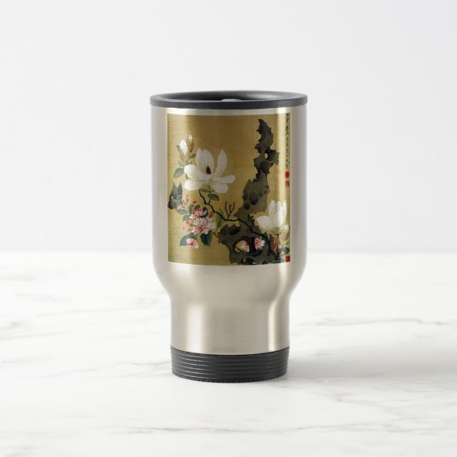 Mug De Voyage Magnolia de Chen Hongshou et roche droite (Centre)
