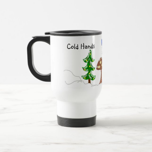 Mug De Voyage Mains froides cœur chaud (Gauche)