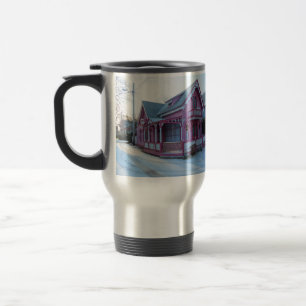 Mug De Voyage Maison rose en neige - Vignoble de Martha