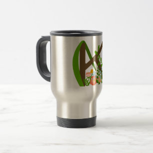 Mug De Voyage Majuscule K monogramme floral