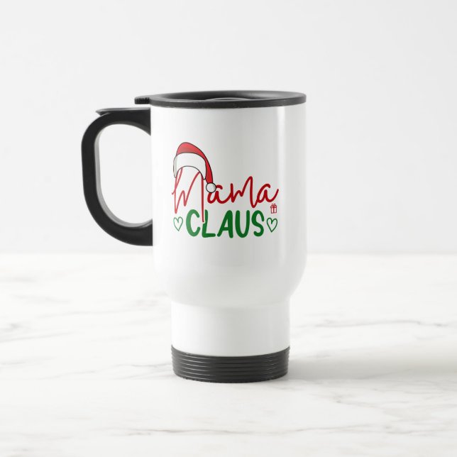 Mug De Voyage Mama Claus Christmas Design-60094 (Gauche)