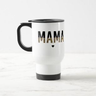 Mug De Voyage Mama Empreinte de léopard Typographie Maman Cadeau