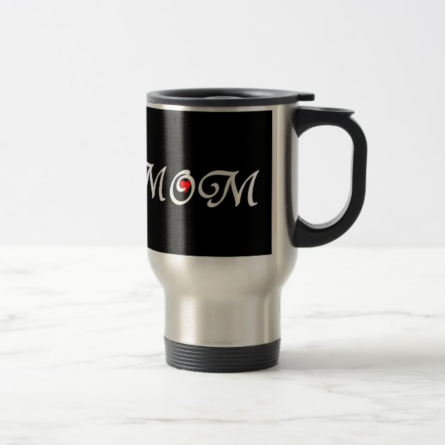 Mug De Voyage Maman au coeur rouge (Droit)
