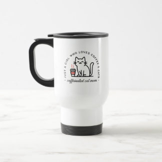 Mug De Voyage Maman chat et fille qui aime le café