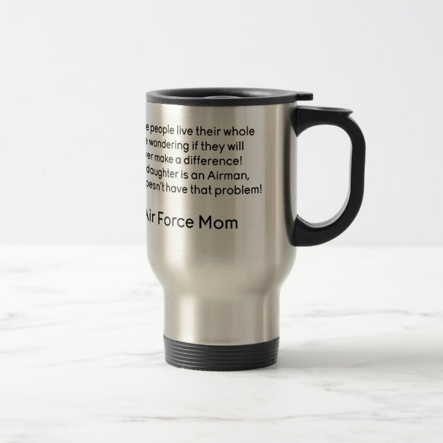 Mug De Voyage Maman de l'Armée de l'Air aucune fille de problème (Droit)