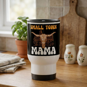 Mug De Voyage Maman de petite ville   Fête des mères western uni
