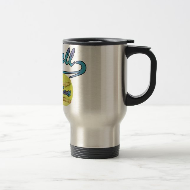 Mug De Voyage Maman de softball à frappe rapide queue athlétique (Droit)