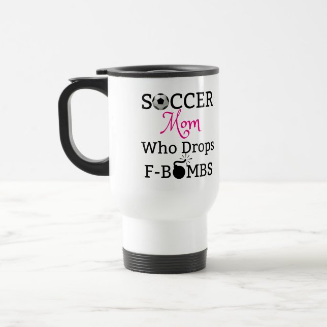 Mug De Voyage Maman drôle du football qui laisse tomber des (Gauche)