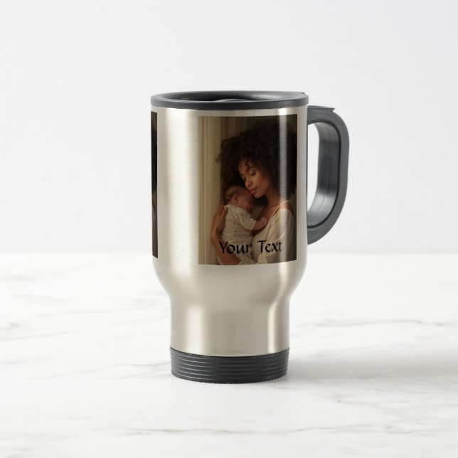 Mug De Voyage Maman et bébé personnalisés (Devant droit)