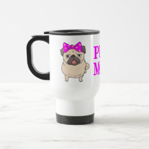 Mug De Voyage Maman Pug Mignon Dessin Animé Chien Pugs