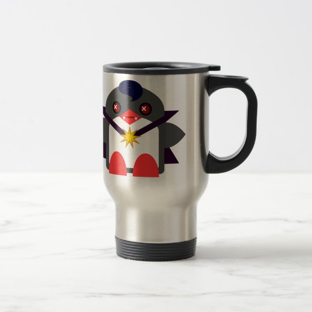 Mug De Voyage Manchot Vampire Mignon (Droit)
