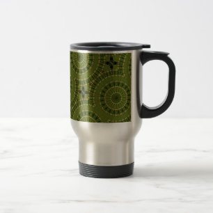 Mug De Voyage Mandala de la roue verte / Grünes Rad Mandala