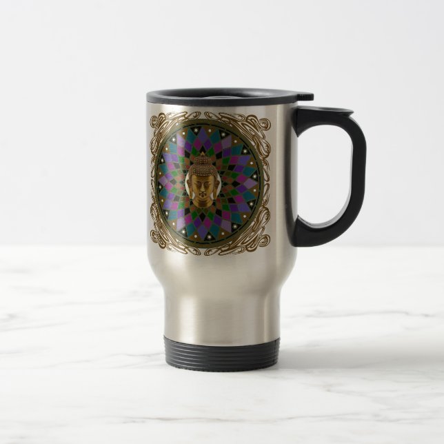 Mug De Voyage Mandala de l'OM Bouddha (Droit)
