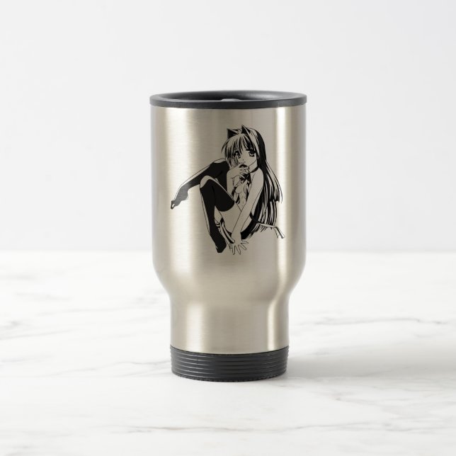 Mug De Voyage Manga, Chatte Neko Furry Kawaii Loli (Centre)