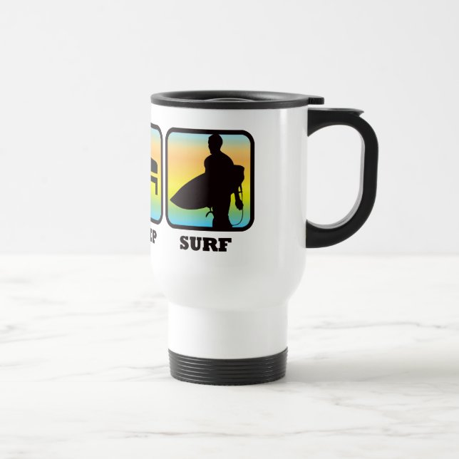 Mug De Voyage Mangez, dormez, surfez (Droite)