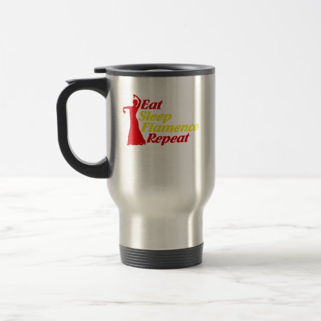Mug De Voyage Mangez le flamenco du sommeil Répéter drôle pour l (Gauche)