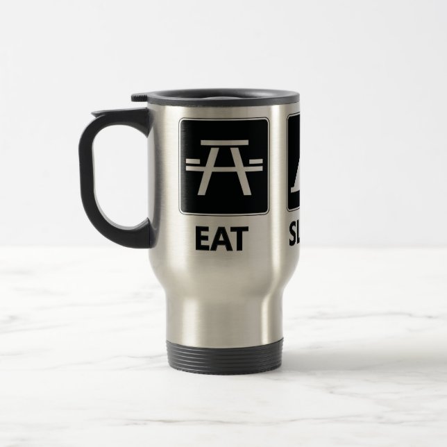 Mug De Voyage Mangez le kayak de sommeil (Gauche)