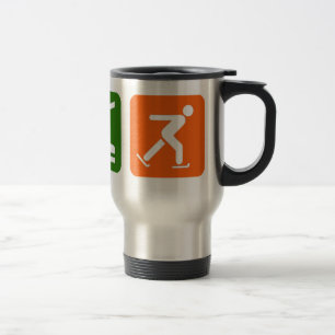 Mug De Voyage Mangez le patinage de glace de sommeil