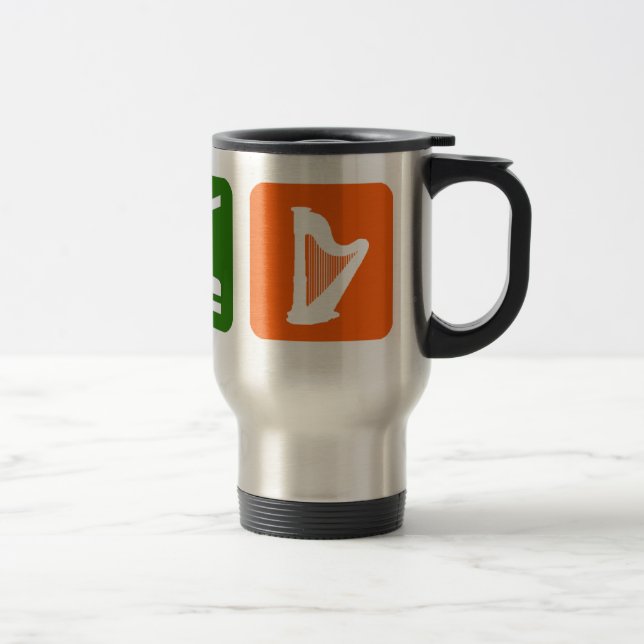 Mug De Voyage Mangez l'harpe de sommeil (Droit)