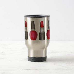 Mug De Voyage Maquillage Artiste Rouge Lipstick Clou Polonais Be