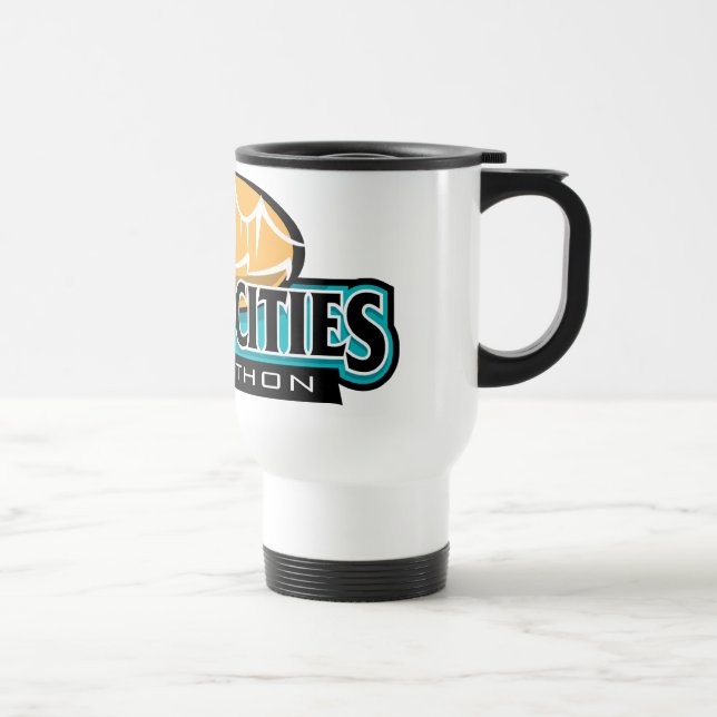 Mug De Voyage Marathon de villes de quadruple (Droite)