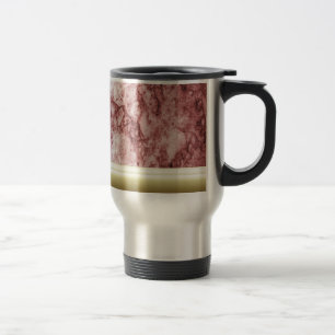 Mug De Voyage Marbre rose avec rayures dorées