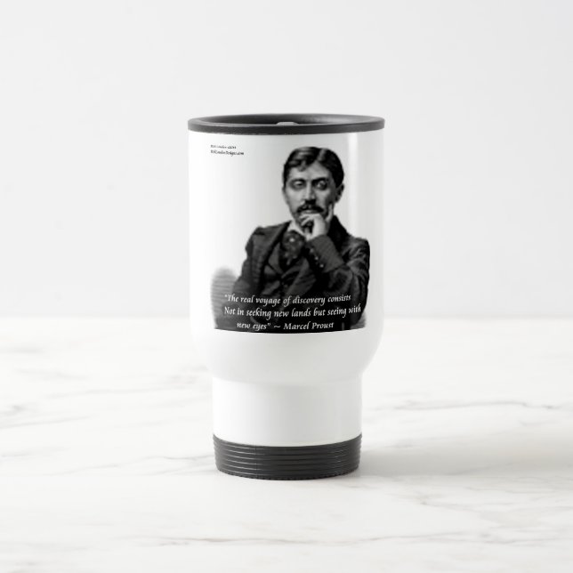 Mug De Voyage Marcel Proust & Célèbre Citation (Centre)