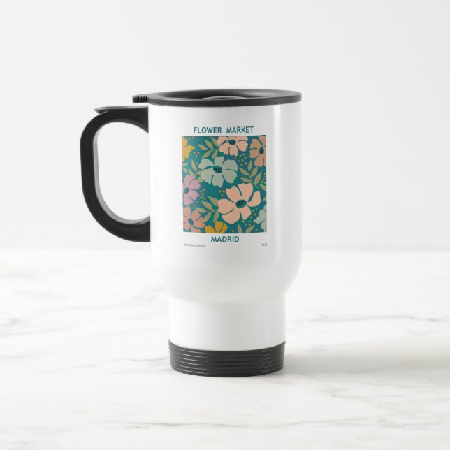 Mug De Voyage Marché aux fleurs Madrid Imprimer (Gauche)