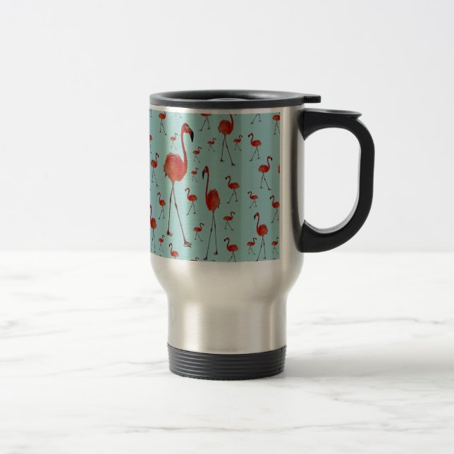 Mug De Voyage Marcher les flamants (Droit)