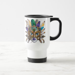 Mug De Voyage Mardi Gras Météo et Masque Métal