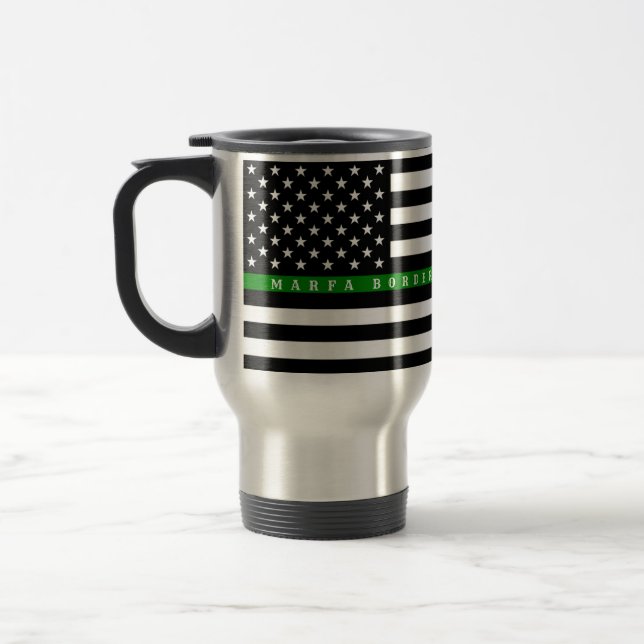 Mug De Voyage Marfa Thin Green Line, Mug Voyage - 15 oz Travel M (Gauche)