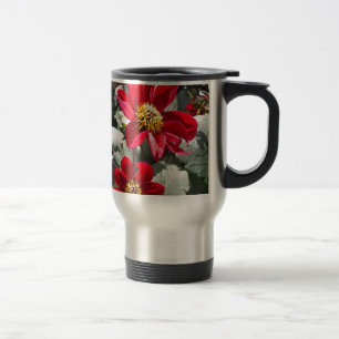 Mug De Voyage marguerite rose chaud rouge / marguerites fleurs