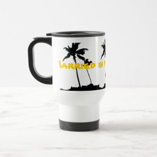 Mug De Voyage Marié dans des palmiers d'Hawaï