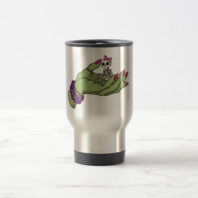 Mug De Voyage Mariée de Frankenstein main avec Skeleton Bow | J' (Centre)