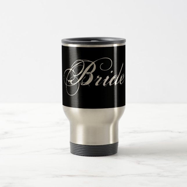 Mug De Voyage Mariée fantaisie sur noir (Centre)