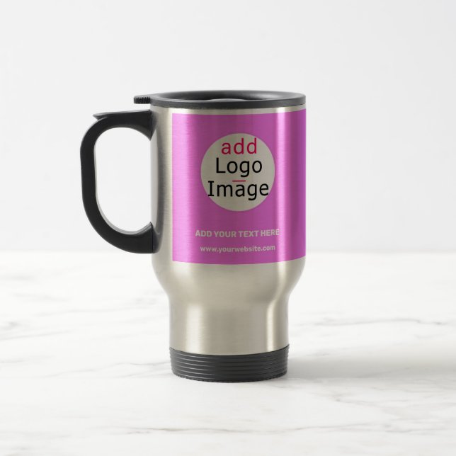Mug De Voyage Marque professionnelle personnalisable Profond ros (Gauche)