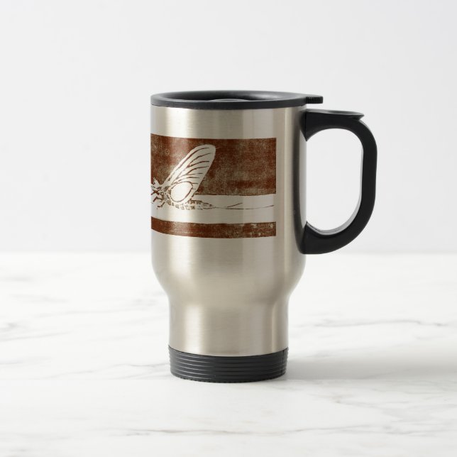 Mug De Voyage "Mars Brown - Truite brute" Mouche de pêche à la m (Droit)