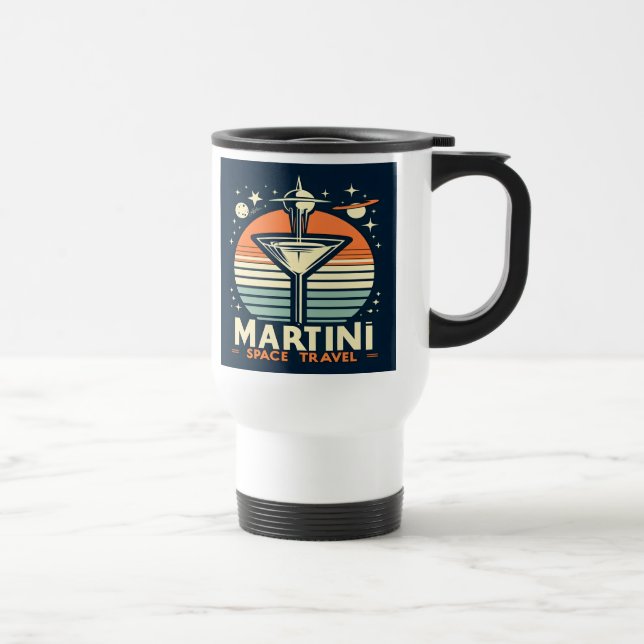 Mug De Voyage Martini Space Travel Lift Off Logo (Droite)