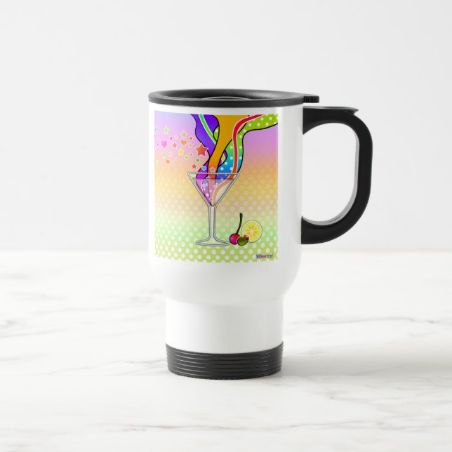 MUG DE VOYAGE MARTINI STYLE POP ART DES ANNÉES 60 (Droite)