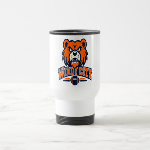 Mug De Voyage Mascotte d'ours de football de la ville venteuse F