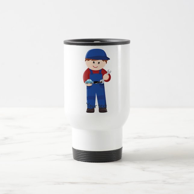 Mug De Voyage Mécanicien de voiture (Centre)