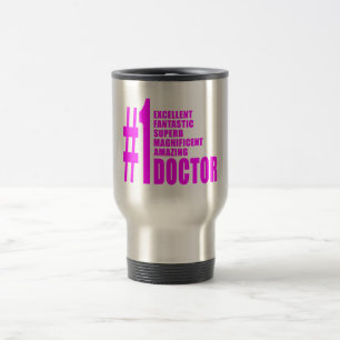 Mug De Voyage Médecins modernes roses : Docteur du numéro un