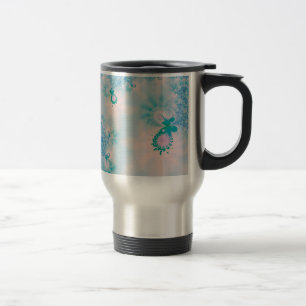 Mug De Voyage Méditation Papillon Art Bleu Calme