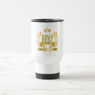 Mug De Voyage Meilleur Ami au Monde Amusant Moderne Or